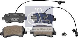 DT Spare Parts 6.95124 - Тормозные колодки, дисковые, комплект autospares.lv