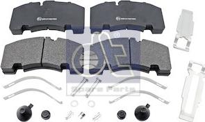 DT Spare Parts 10.14002 - Тормозные колодки, дисковые, комплект autospares.lv