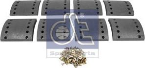 DT Spare Parts 10.33027 - Комплект тормозных башмаков, барабанные тормоза autospares.lv