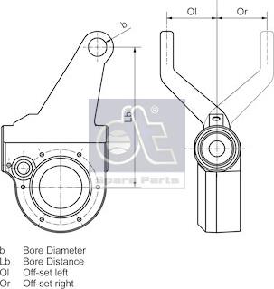 DT Spare Parts 5.21302 - Система тяг и рычагов, тормозная система autospares.lv