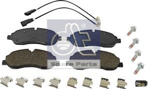 DT Spare Parts 13.93108 - Тормозные колодки, дисковые, комплект autospares.lv