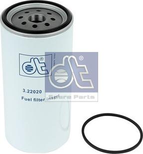 DT Spare Parts 3.22020 - Топливный фильтр autospares.lv