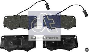DT Spare Parts 7.92608 - Тормозные колодки, дисковые, комплект autospares.lv