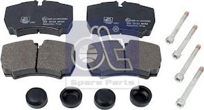 DT Spare Parts 7.92614 - Тормозные колодки, дисковые, комплект autospares.lv