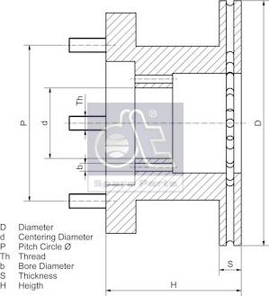 DT Spare Parts 7.36043 - Тормозной диск autospares.lv