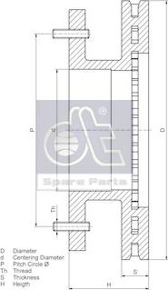 DT Spare Parts 7.36026 - Тормозной диск autospares.lv