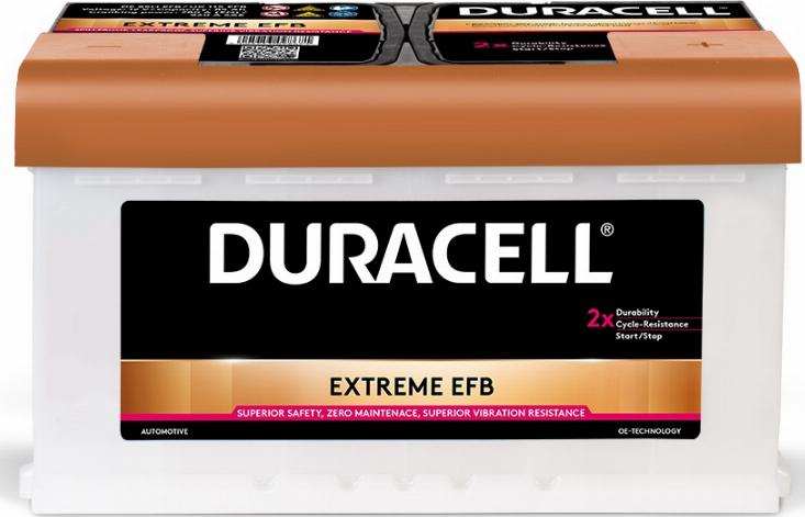 DURACELL 012585110801 - Стартерная аккумуляторная батарея, АКБ autospares.lv