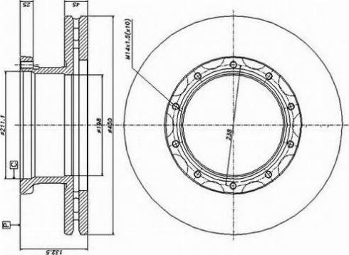 Duron DCR145A - Тормозной диск autospares.lv