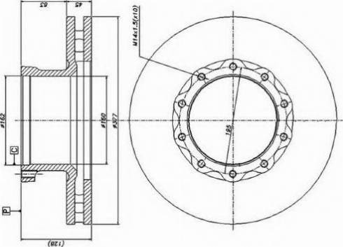 Duron DCR147A - Тормозной диск autospares.lv