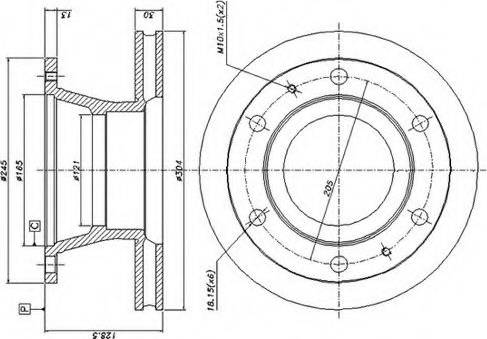 Duron DCR157A - Тормозной диск autospares.lv