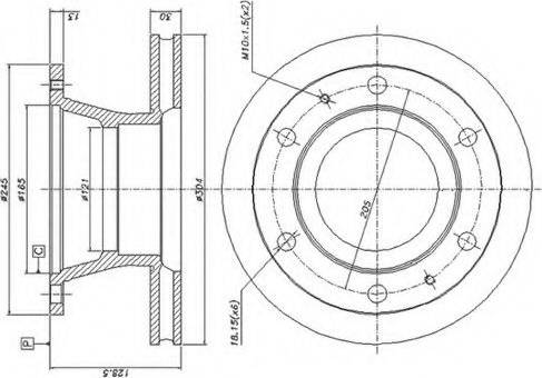 Duron DCR105A - Тормозной диск autospares.lv