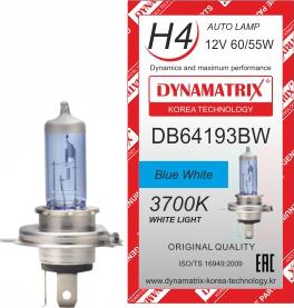 Dynamatrix DB64193BW - Лампа накаливания, основная фара autospares.lv