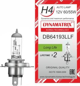 Dynamatrix DB64193LLF - Лампа накаливания, основная фара autospares.lv