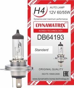 Dynamatrix DB64193 - Лампа накаливания, основная фара autospares.lv