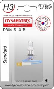Dynamatrix DB64151-01B - Лампа накаливания, основная фара autospares.lv
