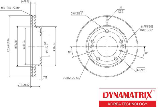 Dynamatrix DBD993 - Тормозной диск autospares.lv