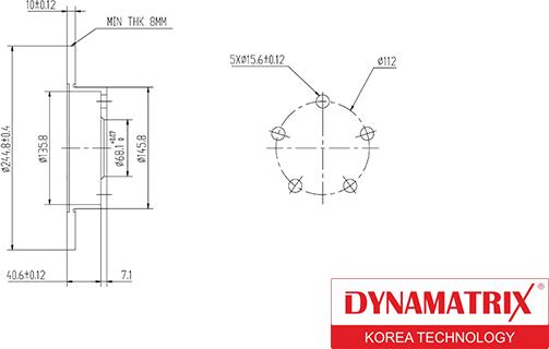 Dynamatrix DBD952 - Тормозной диск autospares.lv