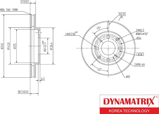 Dynamatrix DBD447 - Тормозной диск autospares.lv