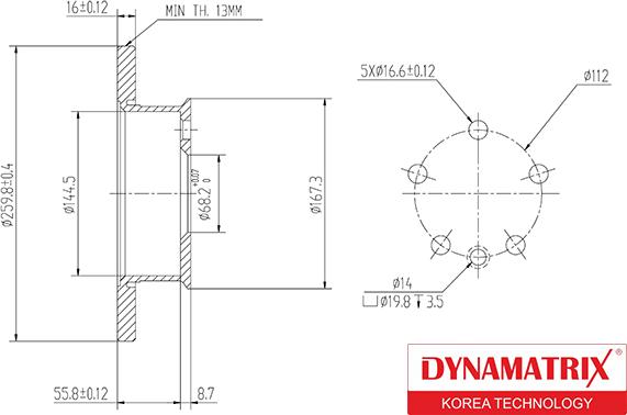 Dynamatrix DBD426 - Тормозной диск autospares.lv