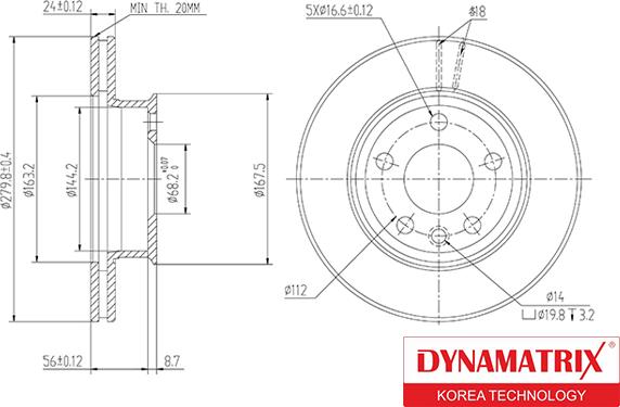 Dynamatrix DBD427 - Тормозной диск autospares.lv