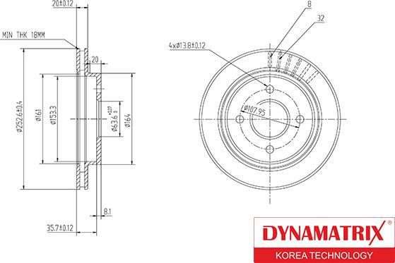 Dynamatrix DBD479 - Тормозной диск autospares.lv