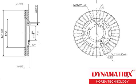 Dynamatrix DBD694 - Тормозной диск autospares.lv