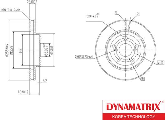 Dynamatrix DBD620 - Тормозной диск autospares.lv