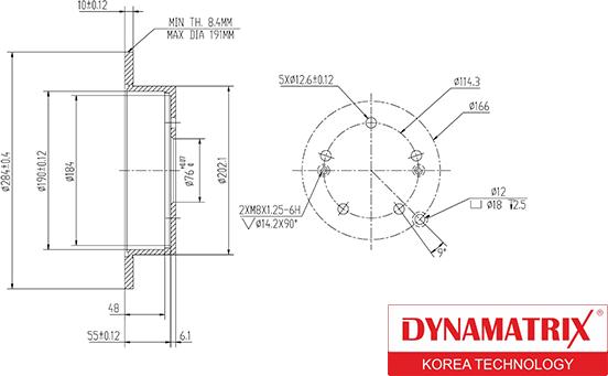 Dynamatrix DBD1493 - Тормозной диск autospares.lv