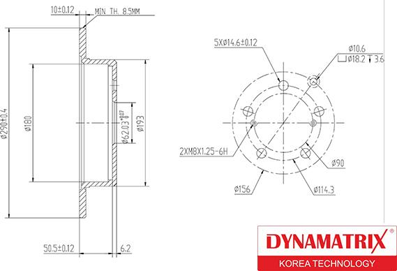 Dynamatrix DBD1409 - Тормозной диск autospares.lv