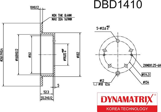 Dynamatrix DBD1410 - Тормозной диск autospares.lv