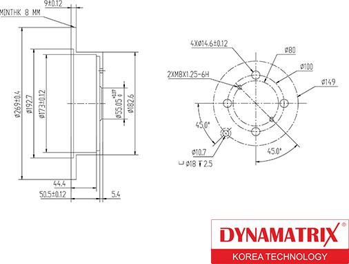 Dynamatrix DBD1417 - Тормозной диск autospares.lv