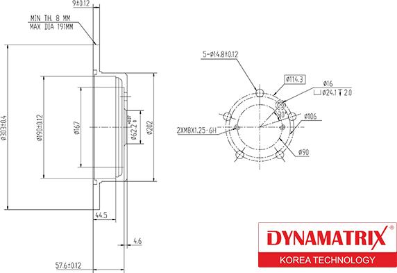 Dynamatrix DBD1486 - Тормозной диск autospares.lv