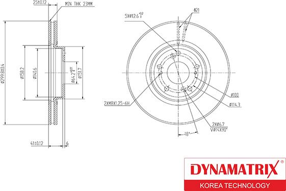 Dynamatrix DBD1424 - Тормозной диск autospares.lv