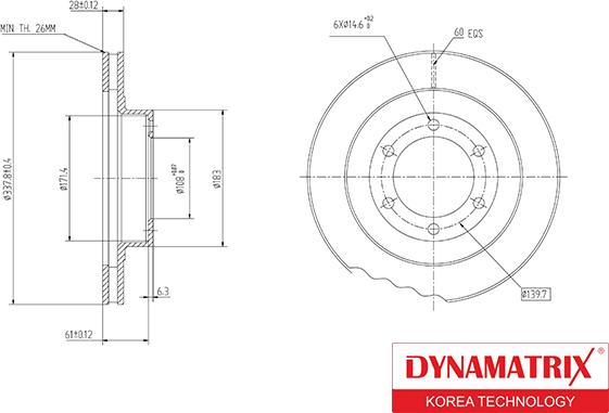 Dynamatrix DBD1594 - Тормозной диск autospares.lv