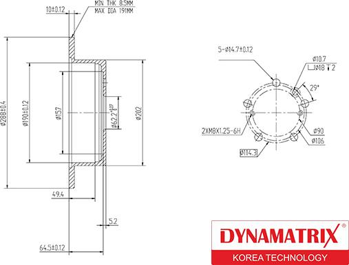 Dynamatrix DBD1545 - Тормозной диск autospares.lv