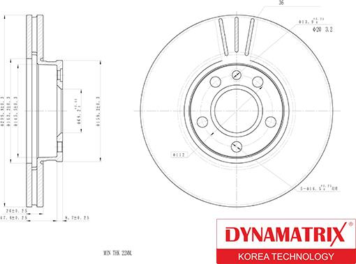 Dynamatrix DBD1559 - Тормозной диск autospares.lv