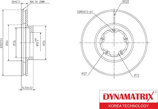 Dynamatrix DBD1555 - Тормозной диск autospares.lv