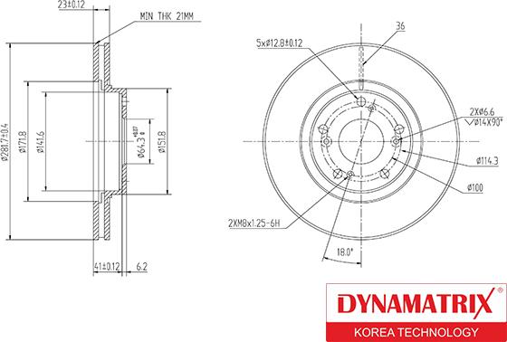 Dynamatrix DBD1539 - Тормозной диск autospares.lv