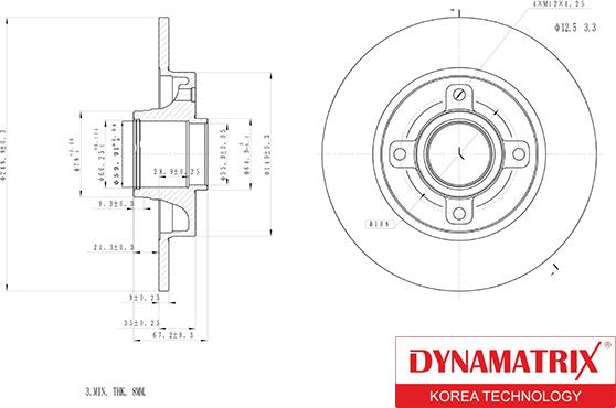 Dynamatrix DBD1523 - Тормозной диск autospares.lv