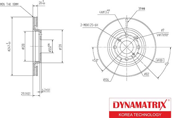 Dynamatrix DBD1527 - Тормозной диск autospares.lv