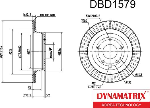 Dynamatrix DBD1579 - Тормозной диск autospares.lv