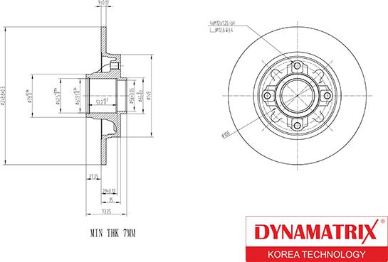 Dynamatrix DBD1696 - Тормозной диск autospares.lv
