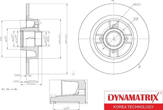 Dynamatrix DBD1641 - Тормозной диск autospares.lv