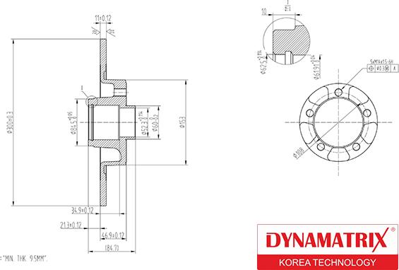 Dynamatrix DBD1654 - Тормозной диск autospares.lv