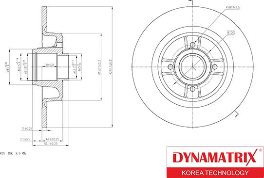 Dynamatrix DBD1656 - Тормозной диск autospares.lv