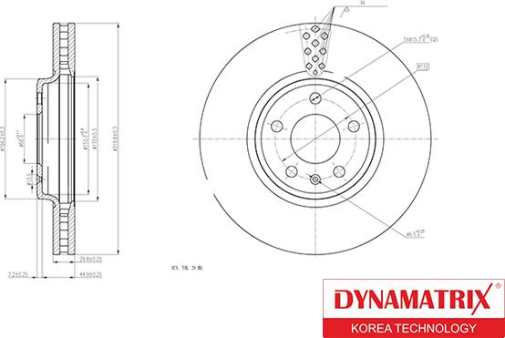 Dynamatrix DBD1664 - Тормозной диск autospares.lv