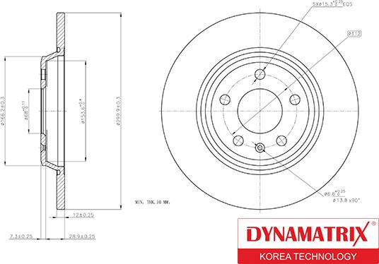 Dynamatrix DBD1666 - Тормозной диск autospares.lv