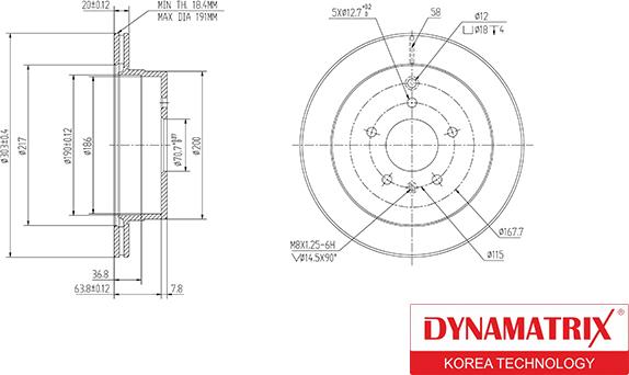 Dynamatrix DBD1660 - Тормозной диск autospares.lv