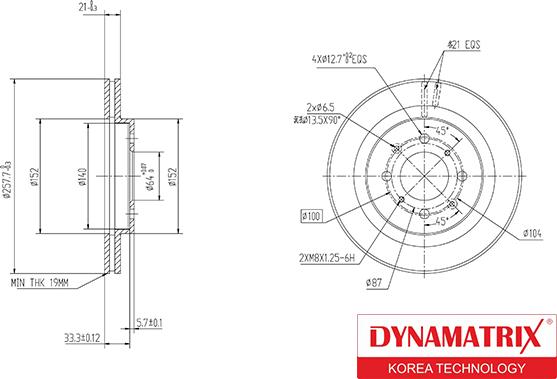 Dynamatrix DBD1610 - Тормозной диск autospares.lv