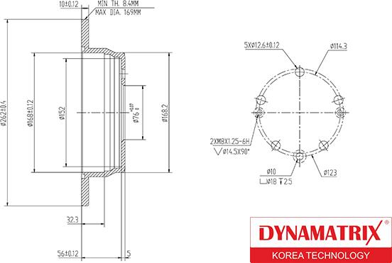 Dynamatrix DBD1618 - Тормозной диск autospares.lv